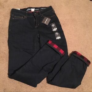 Eddie Bauer fleece lined jeans